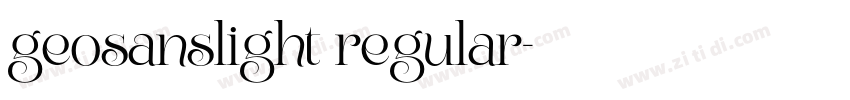 geosanslight regular字体转换 geosanslight regular字体转换